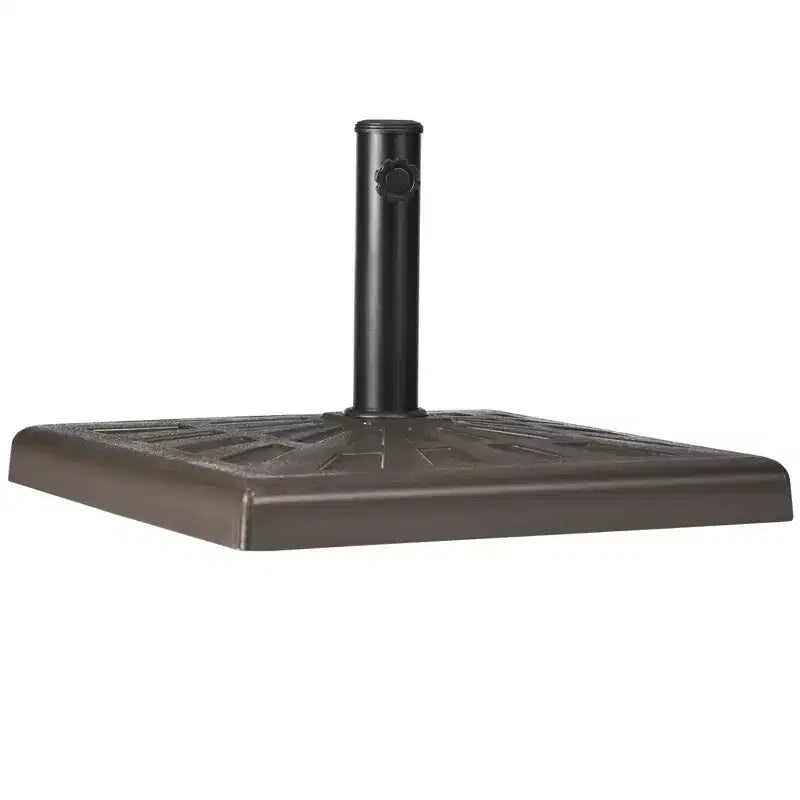 42lbs Resin Patio Umbrella Base, 20 Square Outdoor Umbrella Stand Holder for Parasol Poles 1.26, 1.5, and 1.9 Dia