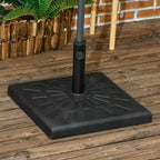 42lbs Resin Patio Umbrella Base, 20 Square Outdoor Umbrella Stand Holder for Parasol Poles 1.26, 1.5, and 1.9 Dia