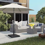 42lbs Resin Patio Umbrella Base, 20 Square Outdoor Umbrella Stand Holder for Parasol Poles 1.26, 1.5, and 1.9 Dia