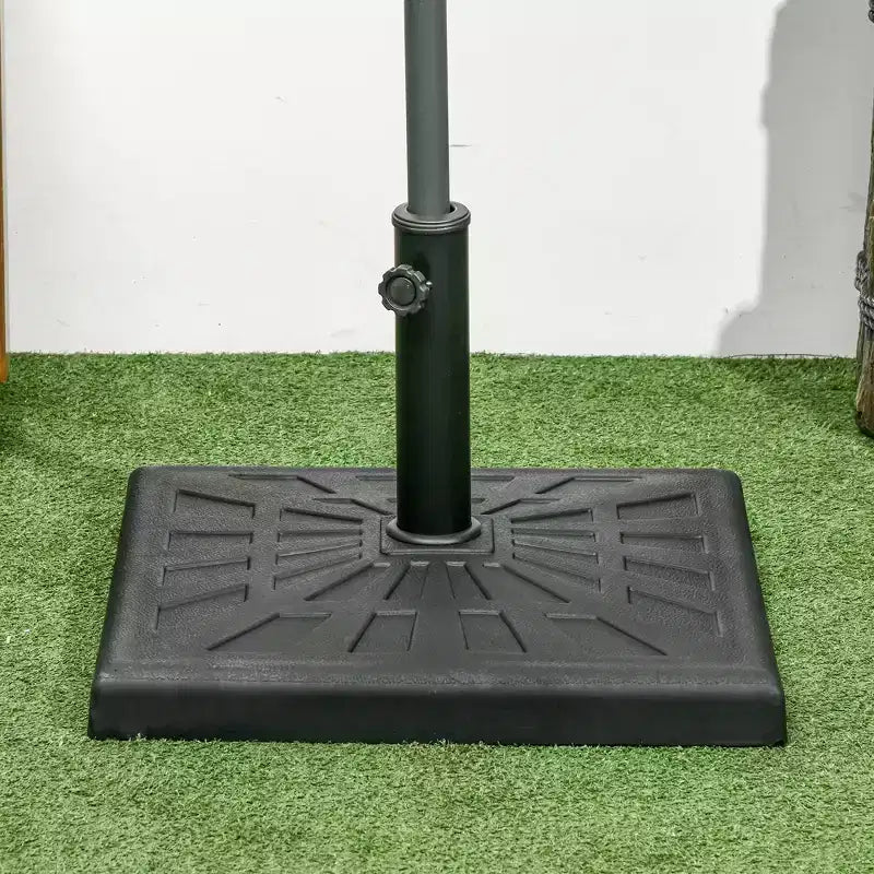 42lbs Resin Patio Umbrella Base, 20 Square Outdoor Umbrella Stand Holder for Parasol Poles 1.26, 1.5, and 1.9 Dia