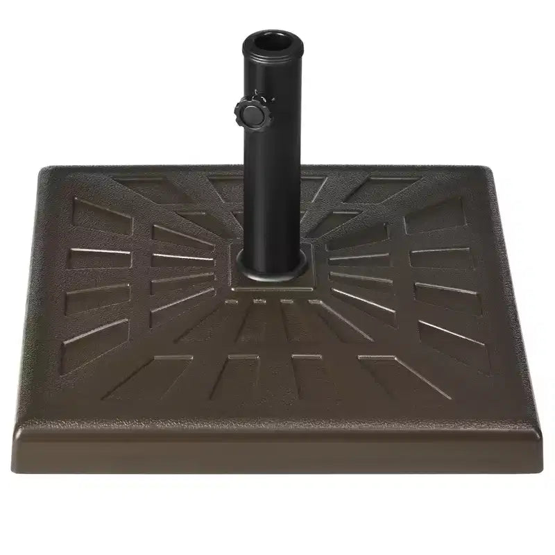 42lbs Resin Patio Umbrella Base, 20 Square Outdoor Umbrella Stand Holder for Parasol Poles 1.26, 1.5, and 1.9 Dia