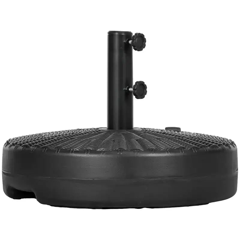 Umbrella Stand for 1.5 or 2 Umbrella Poles, Round Fillable Umbrella Base for Outdoor, Lawn, Deck.
