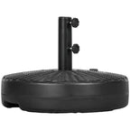 Umbrella Stand for 1.5 or 2 Umbrella Poles, Round Fillable Umbrella Base for Outdoor, Lawn, Deck.