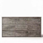 9-Drawer Wooden Dresser for Bedroom, Wide Modern Chest of Drawers, Large Storage Organizer for Living Room, Hallway, or Entryway