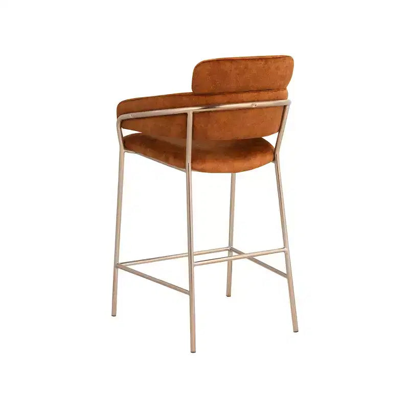 Meridian Furniture,Yara Velvet Counter Stool
