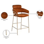 Meridian Furniture,Yara Velvet Counter Stool