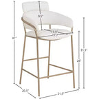 Meridian Furniture,Yara Velvet Counter Stool