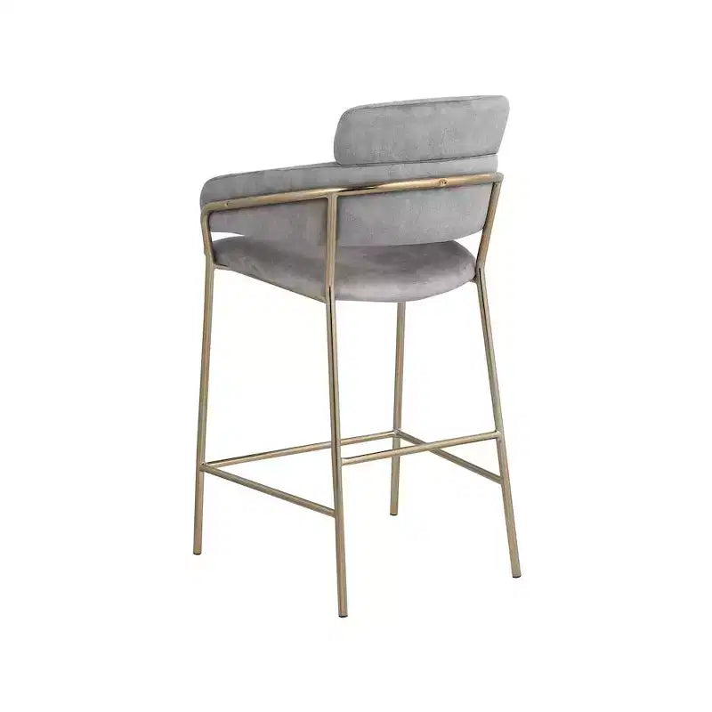 Meridian Furniture,Yara Velvet Counter Stool