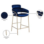 Meridian Furniture,Yara Velvet Counter Stool