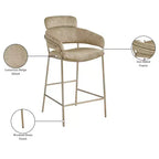 Meridian Furniture,Yara Velvet Counter Stool