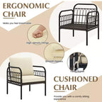 Costway 3 PCS Patio Wicker Furniture Set, Outdoor Conversation Bistro Set with Cushioned Mix Brown + Beige/Off-white