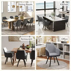 Furniliving 2-Pcs Mid Century Dining Chairs Upholstered Dining Room Chairs With Armrest