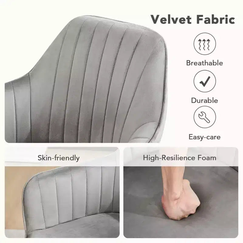 Furniliving 2-Pcs Mid Century Dining Chairs Upholstered Dining Room Chairs With Armrest