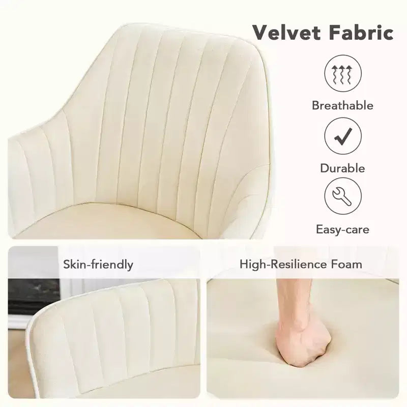 Furniliving 2-Pcs Mid Century Dining Chairs Upholstered Dining Room Chairs With Armrest