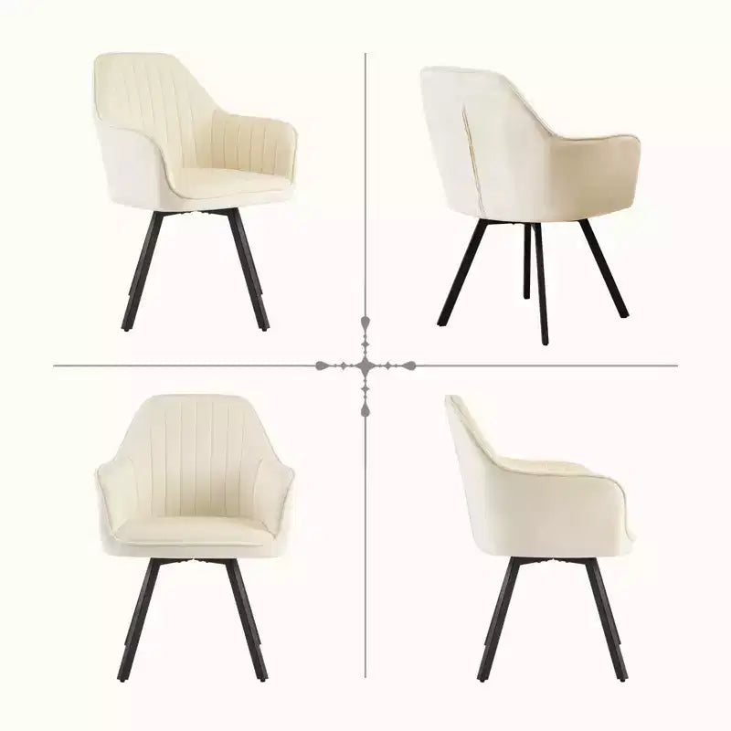 Furniliving 2-Pcs Mid Century Dining Chairs Upholstered Dining Room Chairs With Armrest