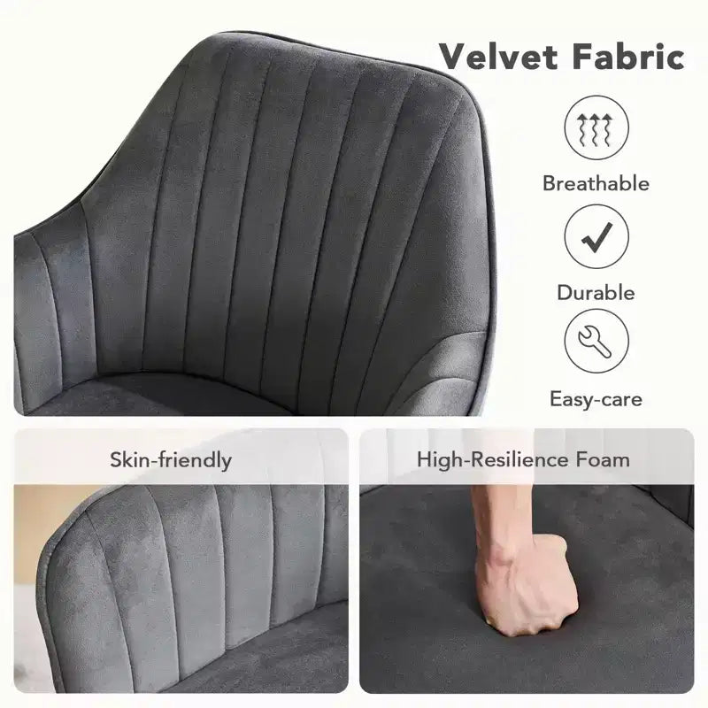 Furniliving 2-Pcs Mid Century Dining Chairs Upholstered Dining Room Chairs With Armrest