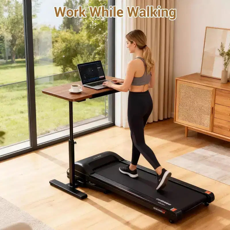 Height Adjustable Bedside Table with Wheels, Split Top, Tilting Bedside Table, Mobile Laptop, Computer, Standing Desk, Cart with Storage for Hospital