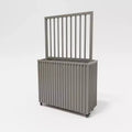 Modern Grey Brown Aluminum Divider Planter for Indoor Outdoor Spaces, Privacy Planter Box with Drainage and Durable Finish