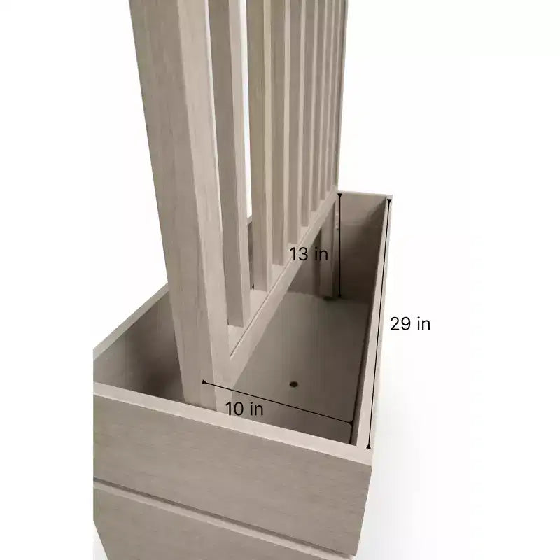 Modern Ash Brown Aluminum Divider Planter for Indoor Outdoor Spaces, Privacy Planter Box with Drainage and Durable Finish