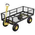 900LBS Heavy Duty Garden Cart - 10 Pneumatic Tires Utility Wagon with Removable Sides (1-Piece)