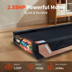 8 Incline Portable Treadmill  Under Desk Walking Pad with 2.55HP Motor, 220 lbs Capacity, LED Display, Space-Saving Design for Home Office