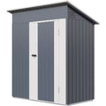 GustoWave 5x3 FT Metal Outdoor Storage Shed with Lockable Doors & Vents, Weather-Resistant Garden Tool Shed for Backyard Patio