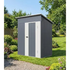 GustoWave 5x3 FT Metal Outdoor Storage Shed with Lockable Doors & Vents, Weather-Resistant Garden Tool Shed for Backyard Patio