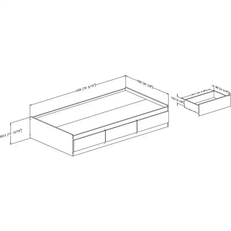 HomeStock Storage Beds made of Particle Board Bed Frame