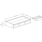 HomeStock Storage Beds made of Particle Board Bed Frame