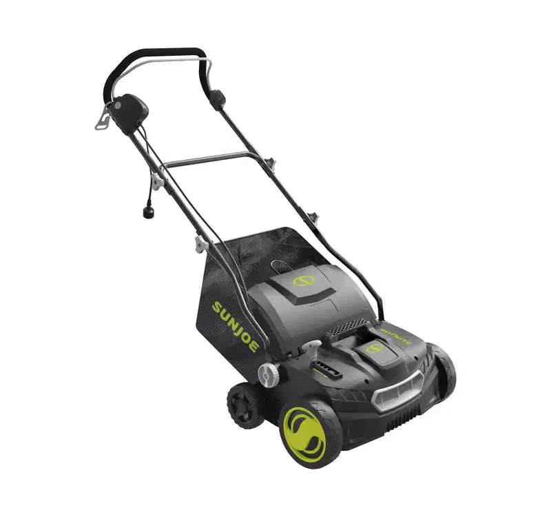 Restored Sun Joe AJ808E Electric Lawn Dethatcher + Scarifier | W/ Collection Bag | 15-inch | 15-Amp (Refurbished)