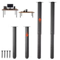 VEVOR Adjustable Table Legs, 24-40 in Square Steel Furniture Legs, 1200 lbs Max Load Heavy Duty, Quick Installation, 4 PCS, Black