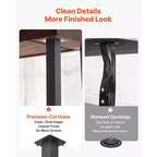 VEVOR Adjustable Table Legs, 24-40 in Square Steel Furniture Legs, 1200 lbs Max Load Heavy Duty, Quick Installation, 4 PCS, Black