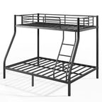 GDFStudio Nikolai Modern Metal Twin Over Full Size Bunk Bed with Ladder Design