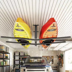 VEVOR Kayak Storage Rack for 2 Kayaks, Holds Up to 250 lbs, Heavy Duty Adjustable Ceiling Rack for Garage Ceiling Mount, Black