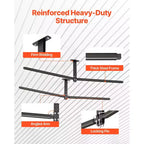 VEVOR Kayak Storage Rack for 2 Kayaks, Holds Up to 250 lbs, Heavy Duty Adjustable Ceiling Rack for Garage Ceiling Mount, Black