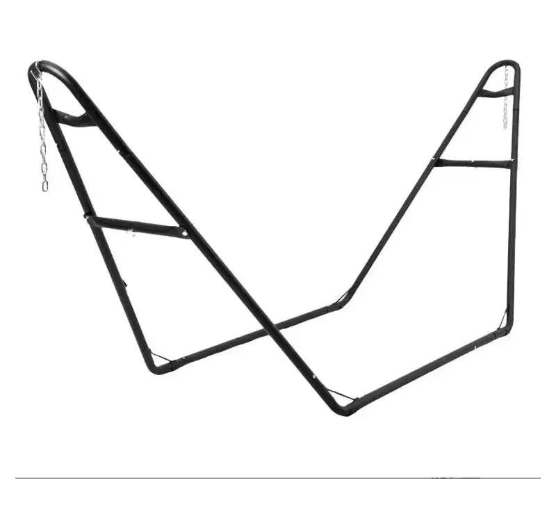 Heavy Duty Adjustable Hammock Stand - 9-14ft Portable Steel Frame for 2 People (Black, 550lbs Capacity) - Patio, Balcony & Backyard Use