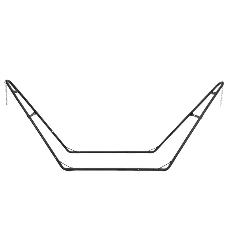 Heavy Duty Adjustable Hammock Stand - 9-14ft Portable Steel Frame for 2 People (Black, 550lbs Capacity) - Patio, Balcony & Backyard Use