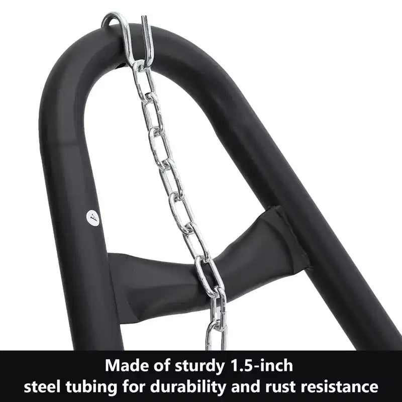 Heavy Duty Adjustable Hammock Stand - 9-14ft Portable Steel Frame for 2 People (Black, 550lbs Capacity) - Patio, Balcony & Backyard Use
