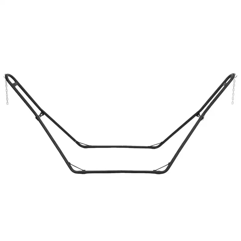 Heavy Duty Adjustable Hammock Stand - 9-14ft Portable Steel Frame for 2 People (Black, 550lbs Capacity) - Patio, Balcony & Backyard Use