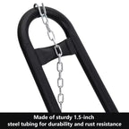 Heavy Duty Adjustable Hammock Stand - 9-14ft Portable Steel Frame for 2 People (Black, 550lbs Capacity) - Patio, Balcony & Backyard Use