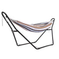 Heavy Duty Adjustable Hammock Stand - 9-14ft Portable Steel Frame for 2 People (Black, 550lbs Capacity) - Patio, Balcony & Backyard Use