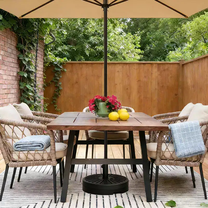 Heavy-Duty Water-Filled Patio Umbrella Base Stand, Sturdy Weatherproof Parasol Holder for Yard & Lawn