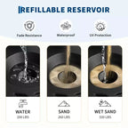 Heavy-Duty Water-Filled Patio Umbrella Base Stand, Sturdy Weatherproof Parasol Holder for Yard & Lawn