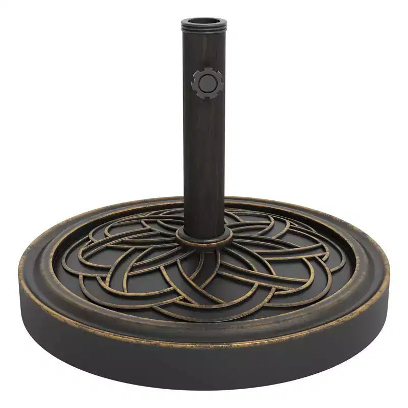 Heavy Duty Round Patio Umbrella Base, 26.5 lb Resin Stand, Adjustable Pole Adapter for 1.5-2.1  Fits 7.5-11FT Market Umbrellas