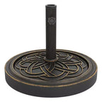 Heavy Duty Round Patio Umbrella Base, 26.5 lb Resin Stand, Adjustable Pole Adapter for 1.5-2.1  Fits 7.5-11FT Market Umbrellas