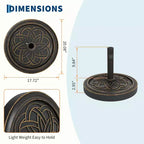Heavy Duty Round Patio Umbrella Base, 26.5 lb Resin Stand, Adjustable Pole Adapter for 1.5-2.1  Fits 7.5-11FT Market Umbrellas