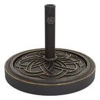 Heavy Duty Round Patio Umbrella Base, 26.5 lb Resin Stand, Adjustable Pole Adapter for 1.5-2.1  Fits 7.5-11FT Market Umbrellas