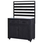 Whisen 64.9 Large Patio Kitchen Island Carts with Sink, Garden Potting Bench, Outdoor Bar Grill BBQ Cart with Stainless Top