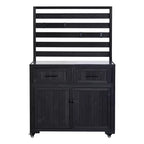 Whisen 64.9 Large Patio Kitchen Island Carts with Sink, Garden Potting Bench, Outdoor Bar Grill BBQ Cart with Stainless Top