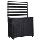 Whisen 64.9 Large Patio Kitchen Island Carts with Sink, Garden Potting Bench, Outdoor Bar Grill BBQ Cart with Stainless Top
